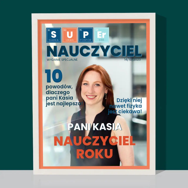 Okładka Magazynu: Super Nauczyciel - Wydruk Obramowany