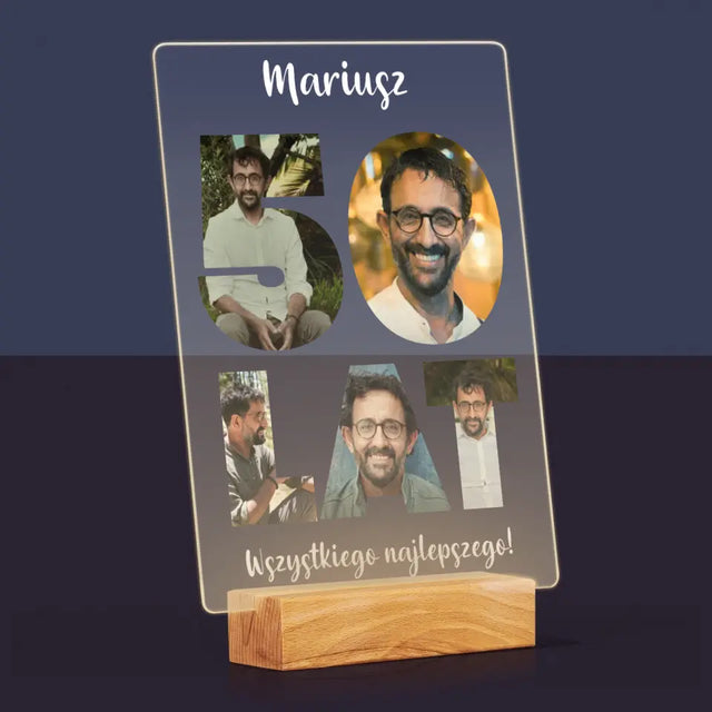 Słowo Ze Zdjęć: 50 Lat - Wydruk Na Szkle Akrylowym