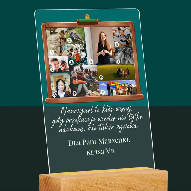 Kształt Ze Zdjęć: Nauczyciel To Ktoś Więcej - Wydruk Na Szkle Akrylowym