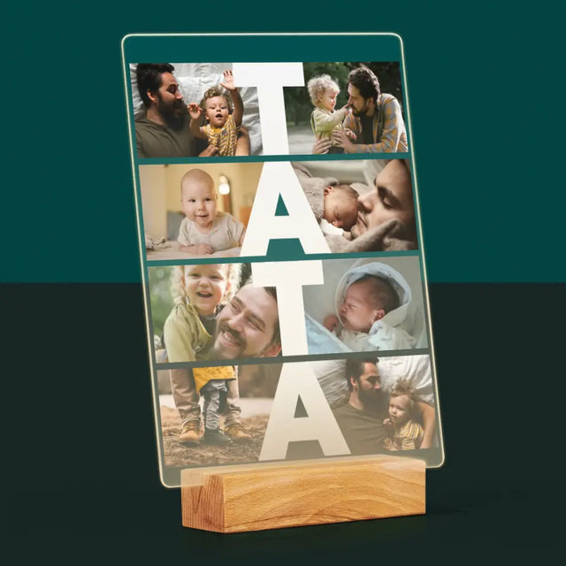 Fotokolaż: Tata - Wydruk Na Szkle Akrylowym