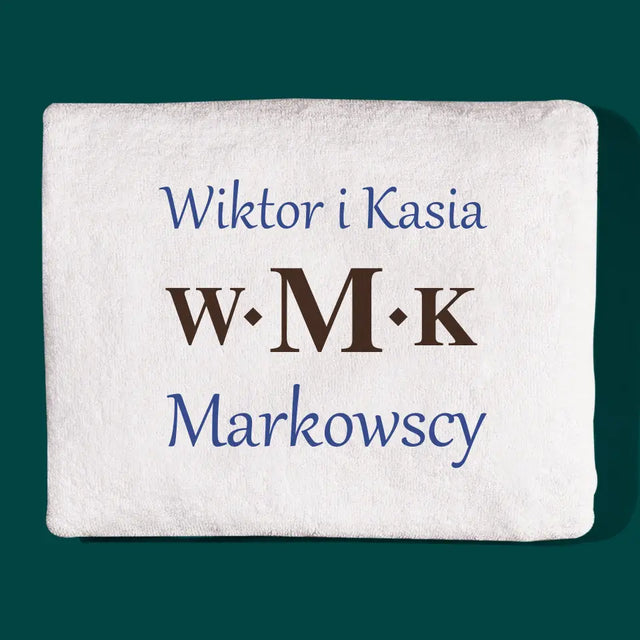 Monogram: Inicjały Rodzina - Ręcznik