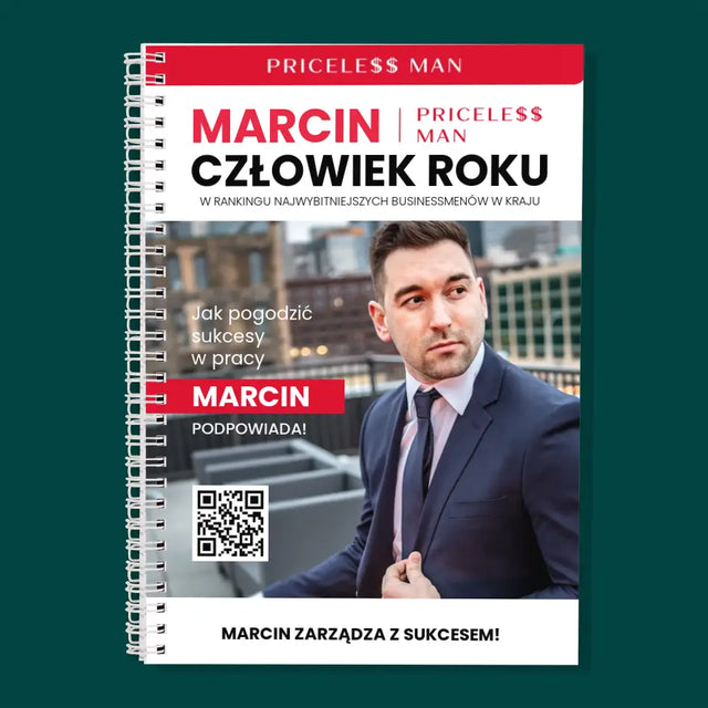 Okładka Magazynu: Priceless Man - Planer Dzienny z Nadrukiem