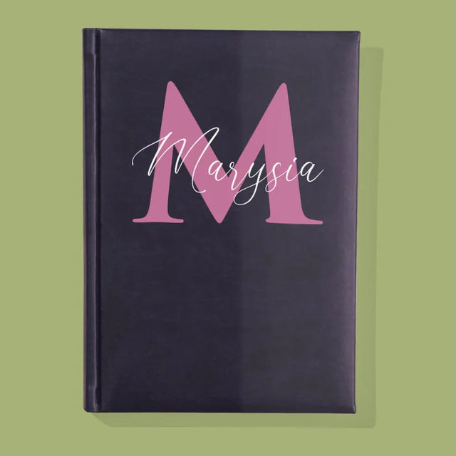 Monogram: Inicjał Imię - Notes Książkowy z Nadrukiem