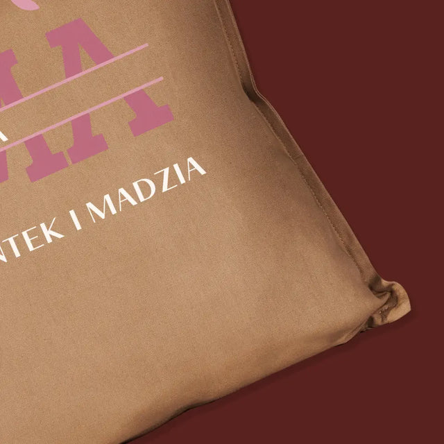 Monogram: Najlepsza Mama Podpis - Poduszka z Nadrukiem