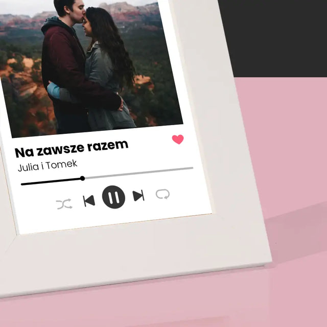 Zdjęcie i Podpis: Spotify z Twoim Zdjęciem - Ramka Na Zdjęcie