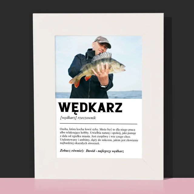 Zdjęcie i Podpis: Wędkarz Definicja - Ramka Na Zdjęcie