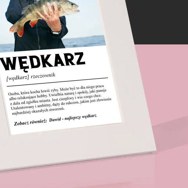 Zdjęcie i Podpis: Wędkarz Definicja - Ramka Na Zdjęcie