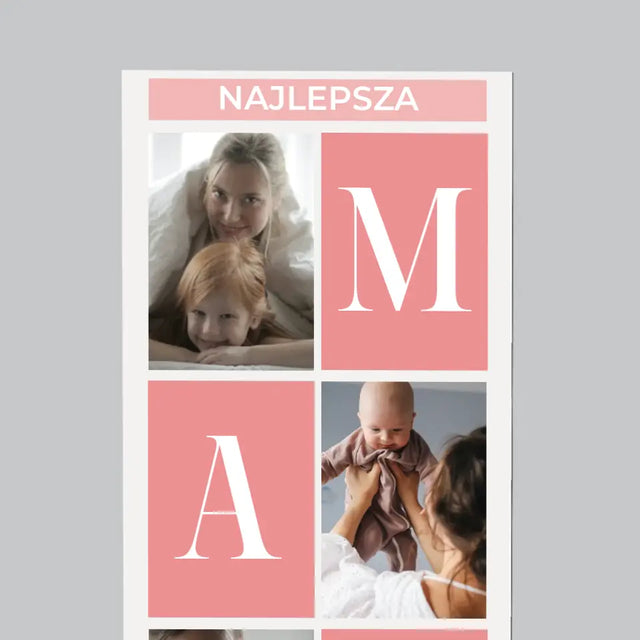 Fotokolaż: Najlepsza Mama - Magnes na lodówkę