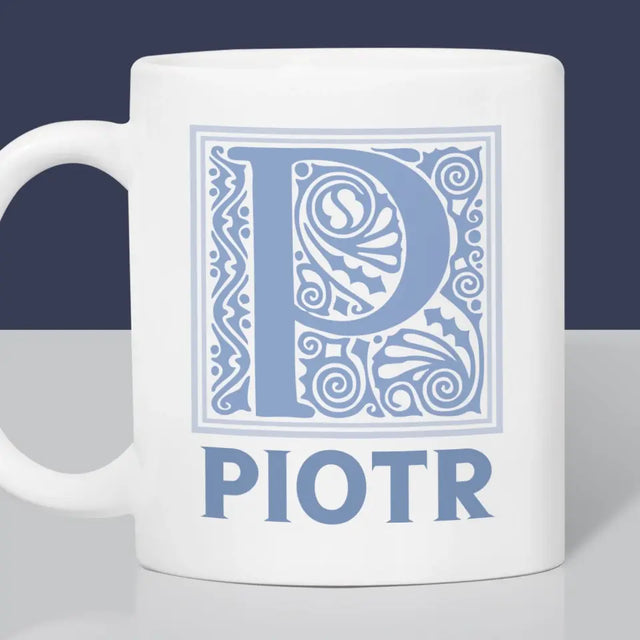 Monogram: Monogram Imię - Kubek z Nadrukiem