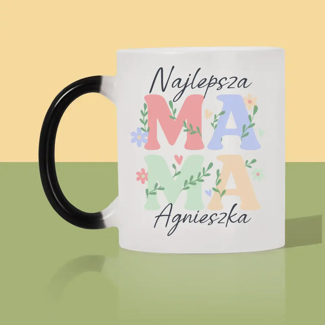 Monogram: Mama Listki - Kubek z Nadrukiem