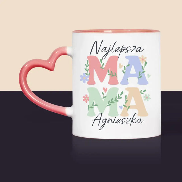 Monogram: Mama Listki - Kubek z Nadrukiem