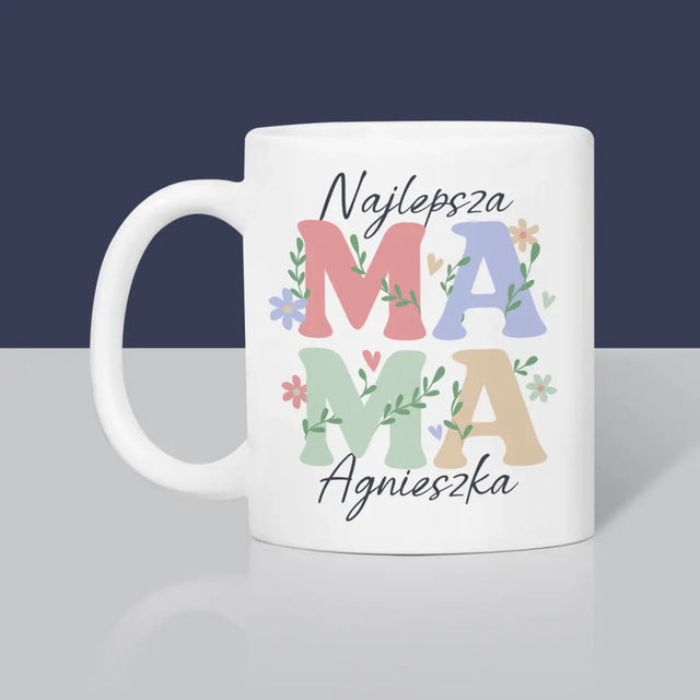 Monogram: Mama Listki - Kubek z Nadrukiem