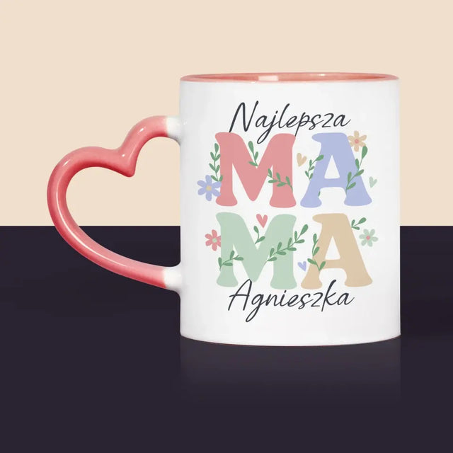 Monogram: Mama Listki - Kubek z Nadrukiem