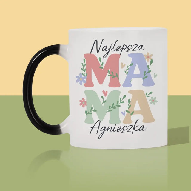 Monogram: Mama Listki - Kubek z Nadrukiem