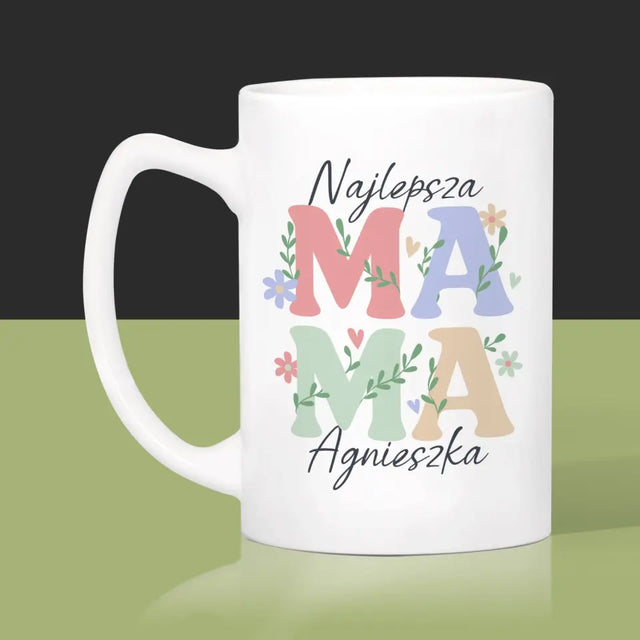 Monogram: Mama Listki - Kubek z Nadrukiem