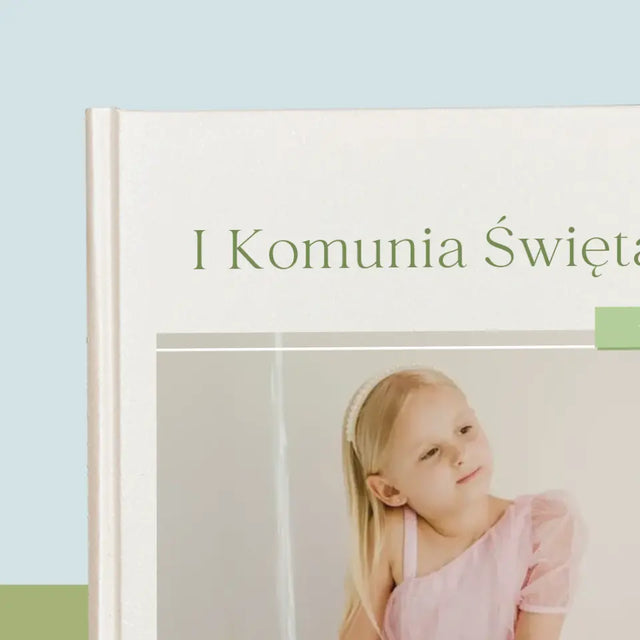 Zdjęcie i Podpis: Komunia Zdjęcie Krzyż - Biblia z Nadrukiem