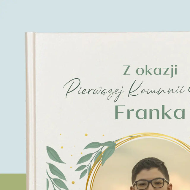 Zdjęcie i Podpis: Z Okazji Pierwszej Komunii Świętej - Biblia z Nadrukiem