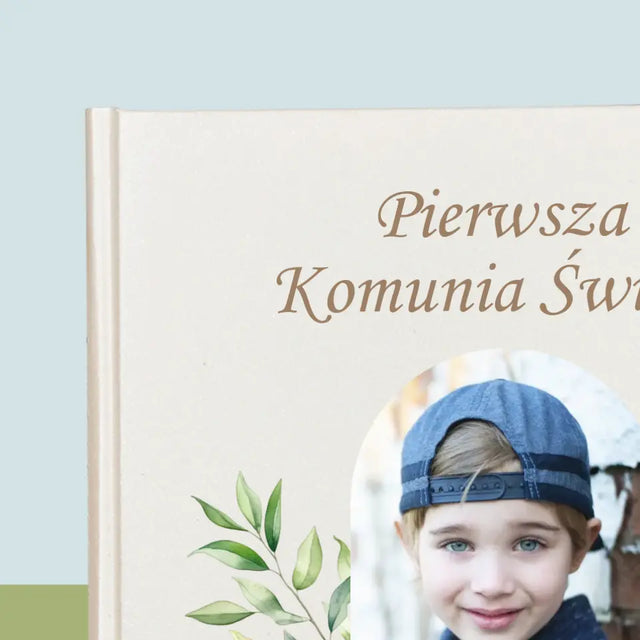 Zdjęcie i Podpis: Pierwsza Komunia Święta Życzenia - Biblia z Nadrukiem