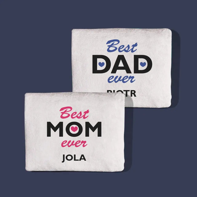 Monogram: Best Mom And Dad - Zestaw Ręczników z Haftem