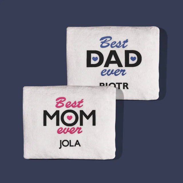 Monogram: Best Mom And Dad - Zestaw Ręczników z Haftem