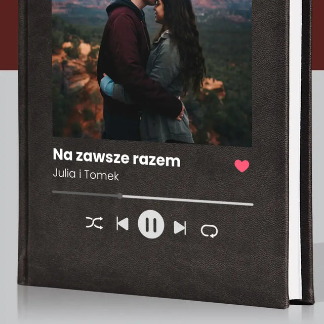 Zdjęcie i Podpis: Spotify z Twoim Zdjęciem - Planer Książkowy z Nadrukiem