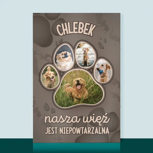 Kształt Ze Zdjęć: Odcisk Łapki - Personalizowany Plakat