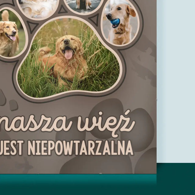 Kształt Ze Zdjęć: Odcisk Łapki - Personalizowany Plakat