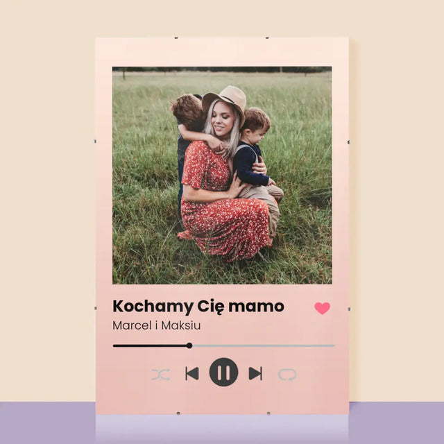 Zdjęcie i Podpis: Kochamy Cię Mamo - Personalizowany Plakat