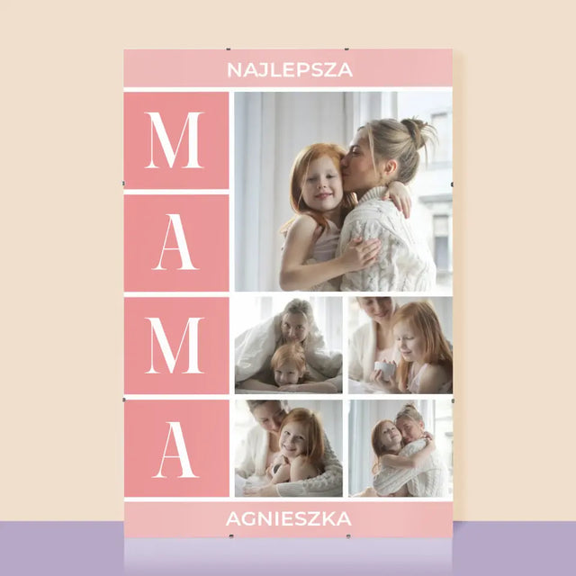 Fotokolaż: Najlepsza Mama - Personalizowany Plakat