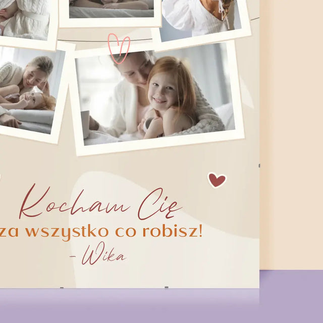 Fotokolaż: Kocham Cię Mamo - Personalizowany Plakat