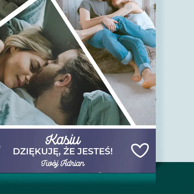 Fotokolaż: Dziękuję, Że Jesteś - Personalizowany Plakat