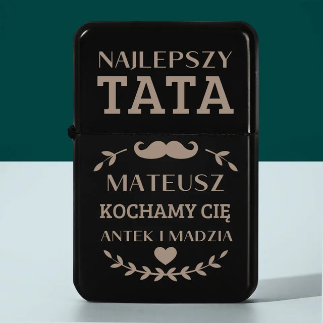 Monogram: Najlepszy Tata Podpis - Zapalniczka z Grawerem