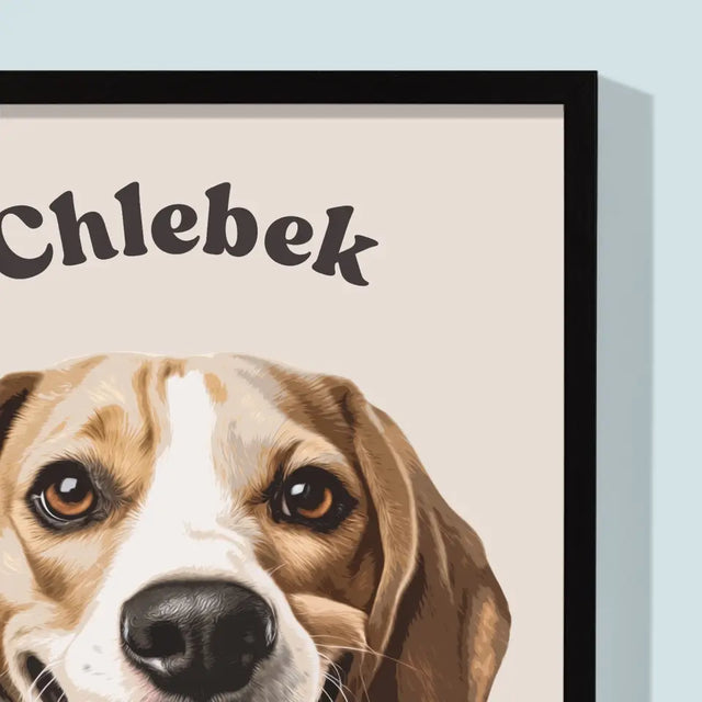 Portret Zwierzaka: Beagle - Wydruk ze Zdjęciem Zwierzaka