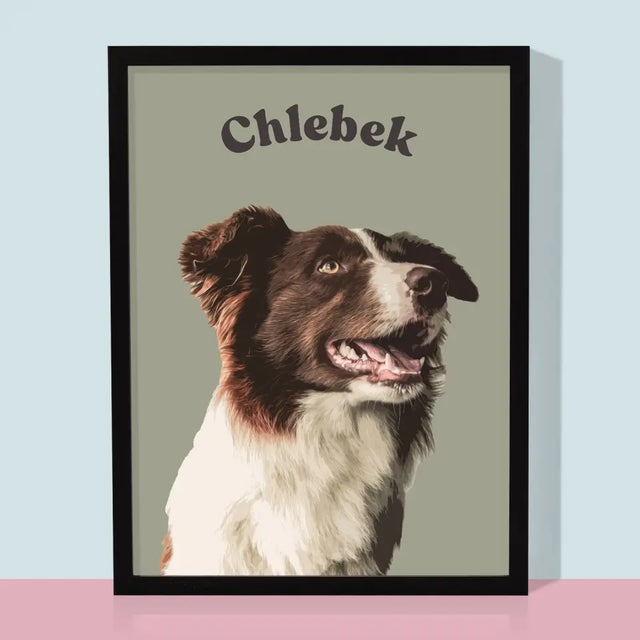 Portret Zwierzaka: Border Collie - Wydruk ze Zdjęciem Zwierzaka