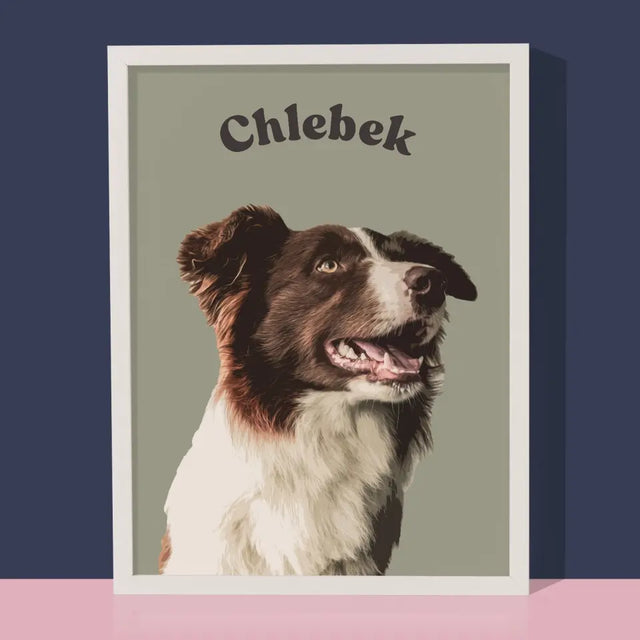 Portret Zwierzaka: Border Collie - Wydruk ze Zdjęciem Zwierzaka