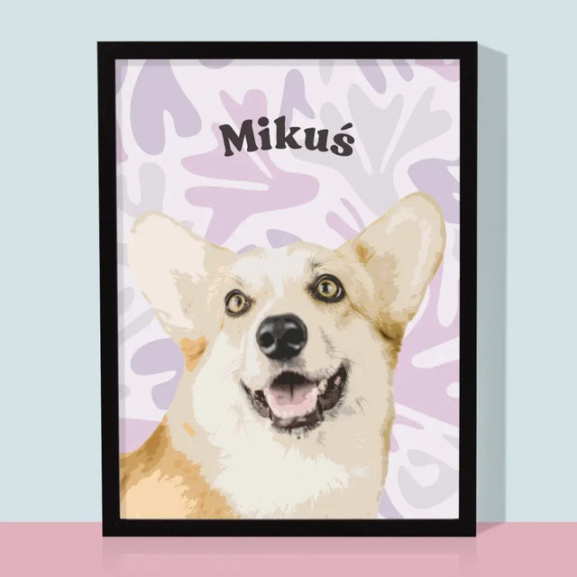 Portret Zwierzaka: Corgi - Wydruk ze Zdjęciem Zwierzaka