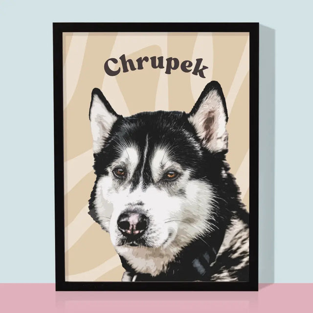 Portret Zwierzaka: Husky - Wydruk ze Zdjęciem Zwierzaka