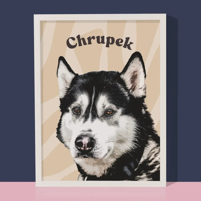 Portret Zwierzaka: Husky - Wydruk ze Zdjęciem Zwierzaka