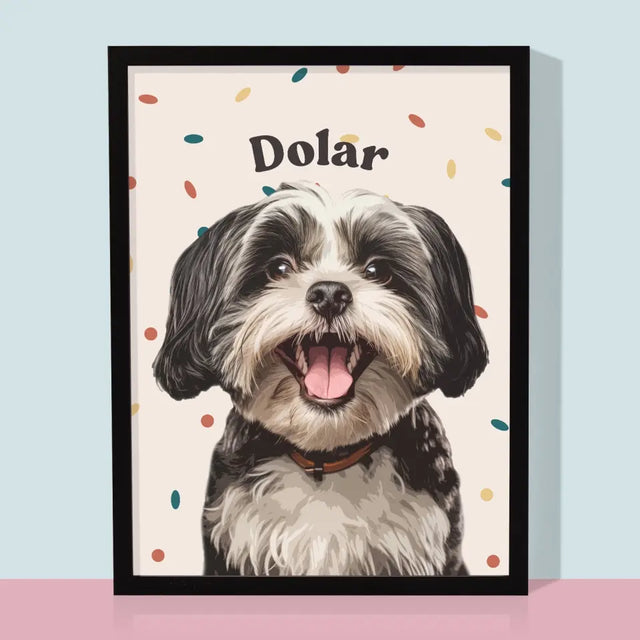 Portret Zwierzaka: Shih Tzu - Wydruk ze Zdjęciem Zwierzaka