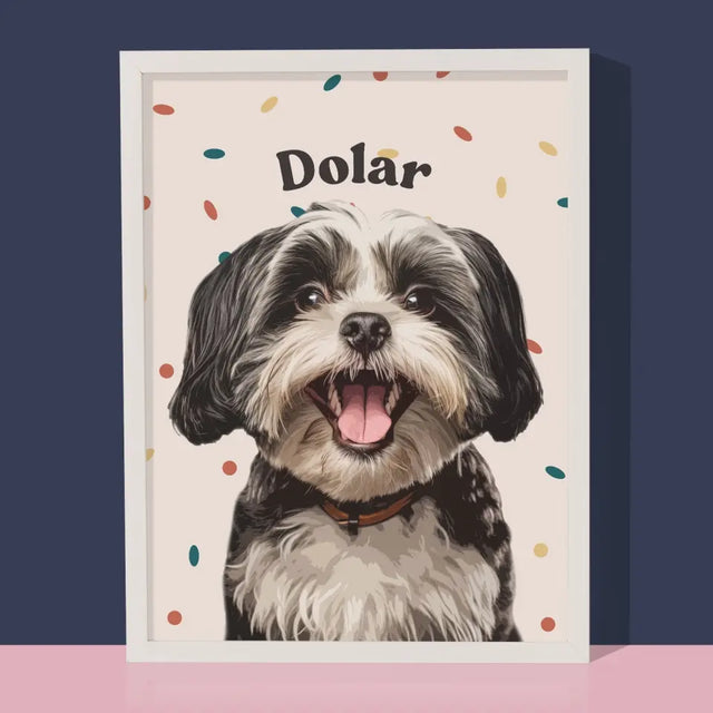 Portret Zwierzaka: Shih Tzu - Wydruk ze Zdjęciem Zwierzaka