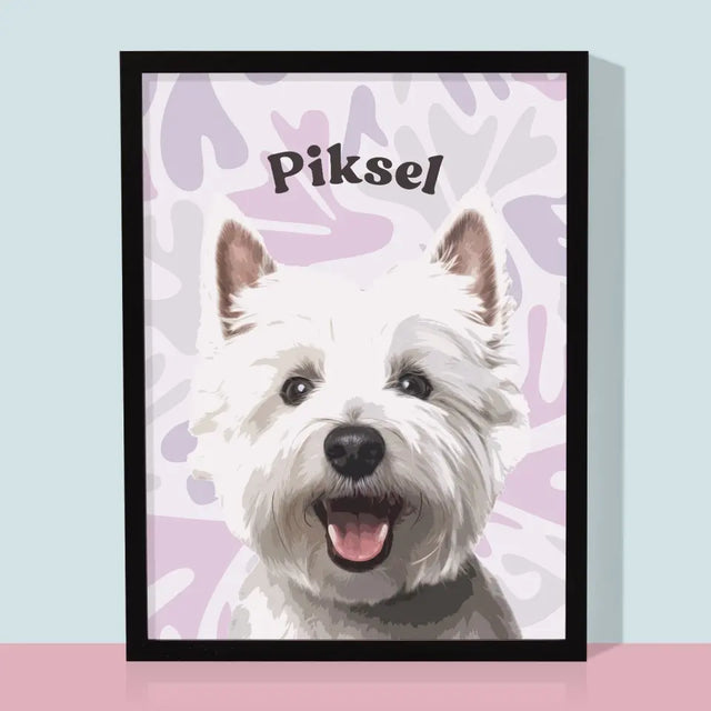 Portret Zwierzaka: West Highland White Terrier - Wydruk ze Zdjęciem Zwierzaka