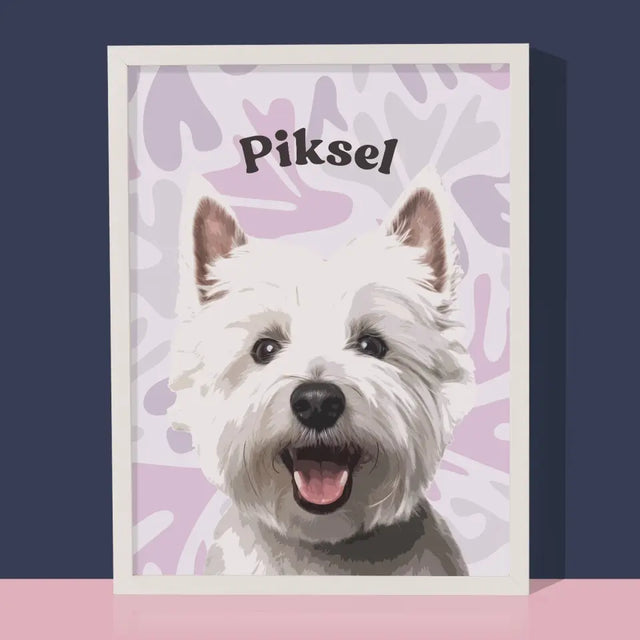 Portret Zwierzaka: West Highland White Terrier - Wydruk ze Zdjęciem Zwierzaka