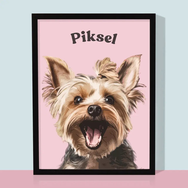 Portret Zwierzaka: Yorkshire Terrier - Wydruk ze Zdjęciem Zwierzaka