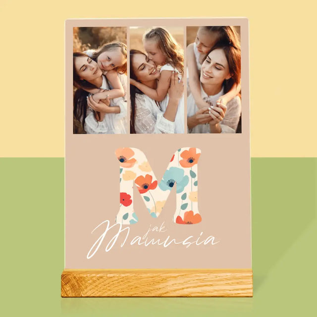 Fotokolaż: M Jak Mamusia - Wydruk Na Szkle Akrylowym