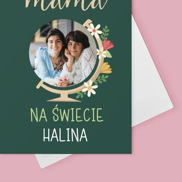 Zdjęcie i Podpis: Najlepsza Mama Świat - Kartka z Życzeniami