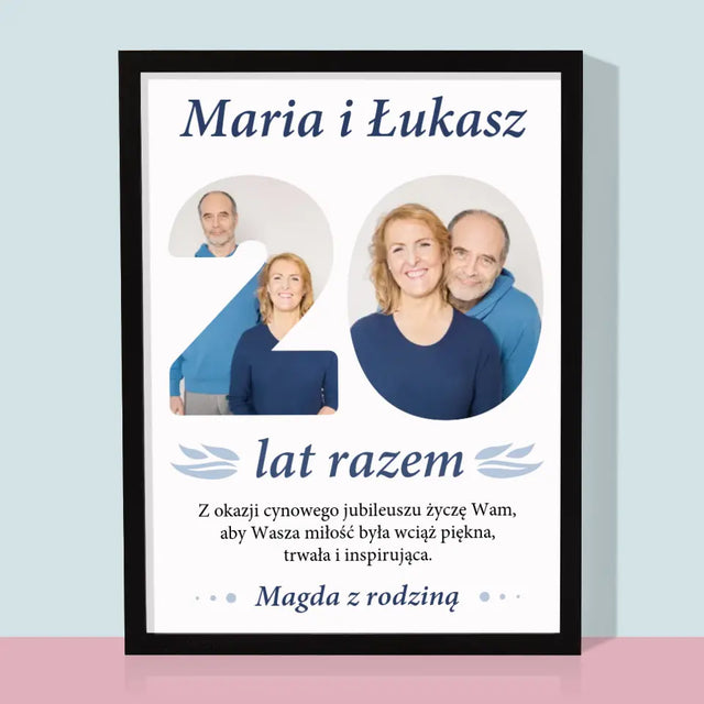 Słowo Ze Zdjęć: 20 Lat Razem - Wydruk Obramowany