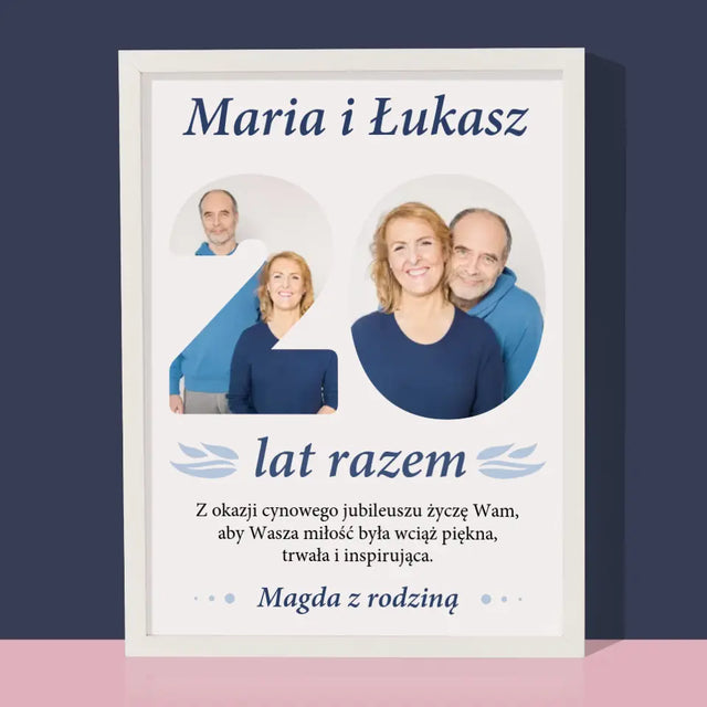 Słowo Ze Zdjęć: 20 Lat Razem - Wydruk Obramowany