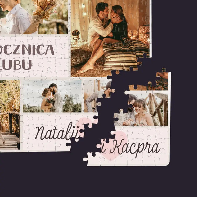 Fotokolaż: 5 Rocznica Ślubu - Personalizowane Puzzle