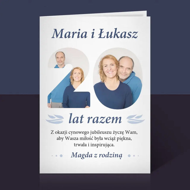 Słowo Ze Zdjęć: 20 Lat Razem - Kartka Z Życzeniami