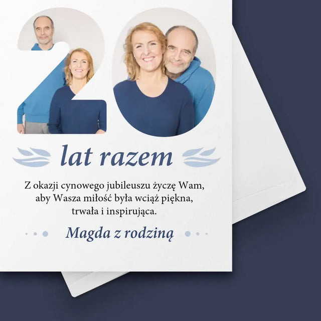 Słowo Ze Zdjęć: 20 Lat Razem - Kartka Z Życzeniami